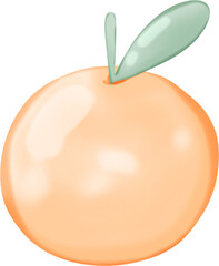 shiny orange fruit element 