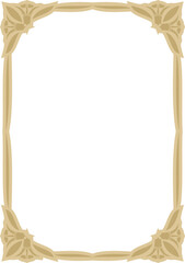 Classic Greek golden square ornament. Vector pattern, ancient Hellenic rectangle. European border.
