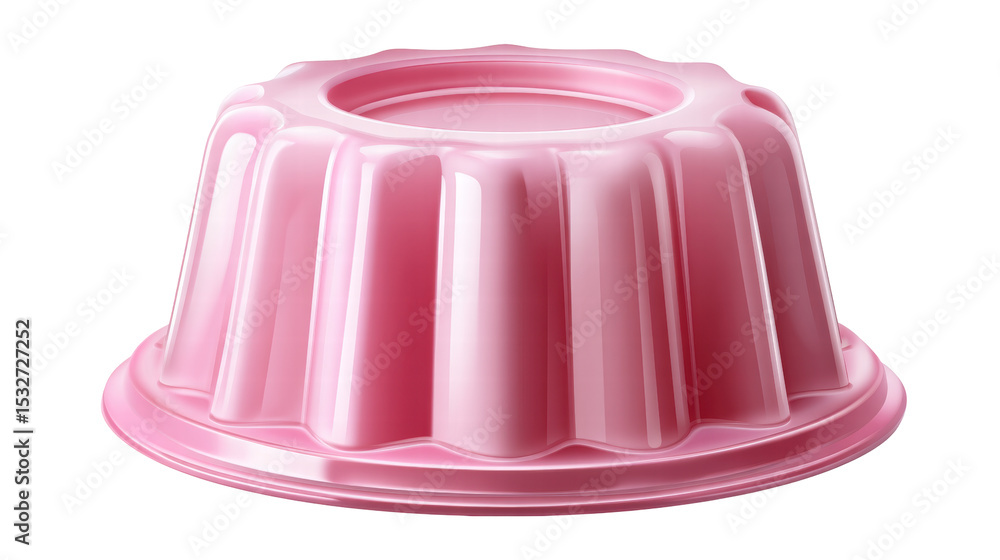 Poster pink jelly isolated on transparent background with shiny smooth texture and round shape