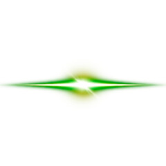 Green glow in the center on a transparent background.