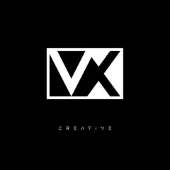VX Negative Space Logo – Minimalist Black & White Monogram for Creative Branding, Fashion, Identity & Modern Logo Design	