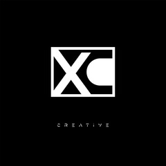 XC Negative Space Logo &ndash; Minimalist Black & White Monogram for Creative Branding, Fashion, Identity & Modern Logo Design	