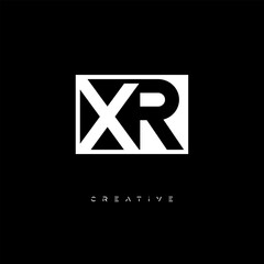 XR Negative Space Logo – Minimalist Black & White Monogram for Creative Branding, Fashion, Identity & Modern Logo Design	