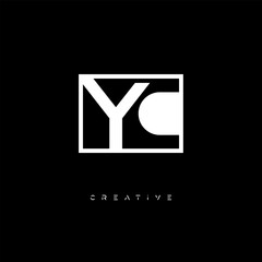 YC Negative Space Logo – Minimalist Black & White Monogram for Creative Branding, Fashion, Identity & Modern Logo Design	