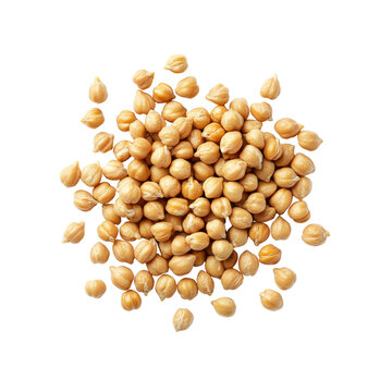 Heap of Dried Chickpeas, Garbanzo Beans, Top View