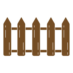 Wooden farm fence vector background. Realistic dark wood picket with oak texture