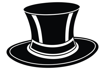 Classic Top Hat Silhouette Elegant Victorian Era Headwear Design