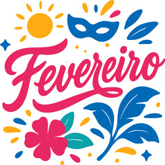 Letras decorativas Fevereiro