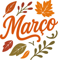 Letras decorativas Março