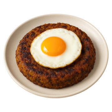 Tacu Tacu Peruvian Food with Fried Egg on Top
