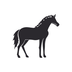 horse silhouette vector illustration