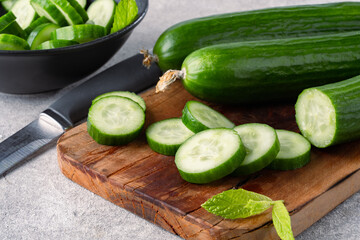 Fresh and tasty cucumber isolated on white background