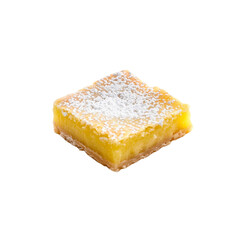 Single Lemon Bar Dessert Square, Sweet Treat, Pastry, Bakery Item, Confectionery, Homemade,