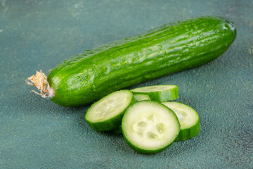 Fresh and tasty cucumber isolated on white background