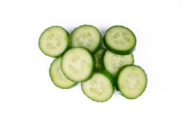 Fresh and tasty cucumber isolated on white background