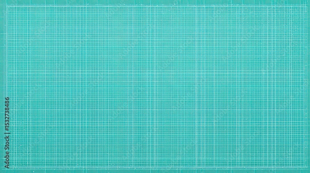 Poster teal hued graph paper background with faint grid pattern