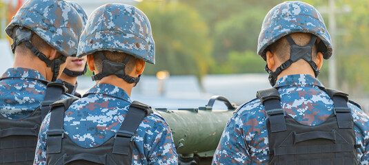 Soldiers are using anti-tank rockets in the army's war.