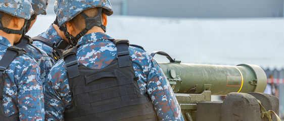 Soldiers are using anti-tank rockets in the army's war.