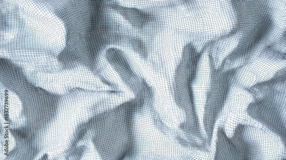 Poster crumpled fabric texture in architectural design background