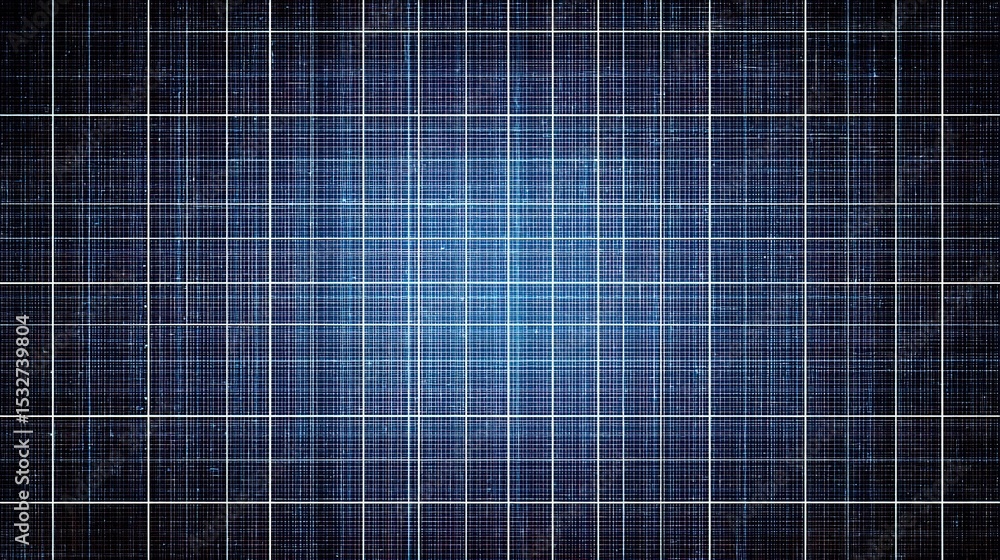 Poster Digital Blueprint Grid Pattern Background with Light Effects