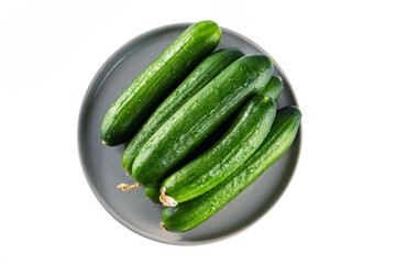 Fresh and tasty cucumber isolated on white background