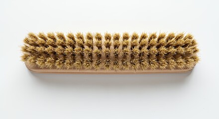 Cleaning brush with wooden handle