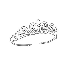 line art crown