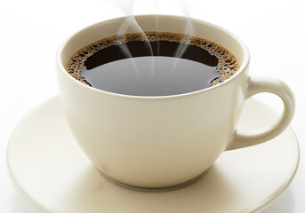 Steaming Cup of Coffee Aromatic Brew, Morning Ritual, Energy Boost, Caffeine Fix