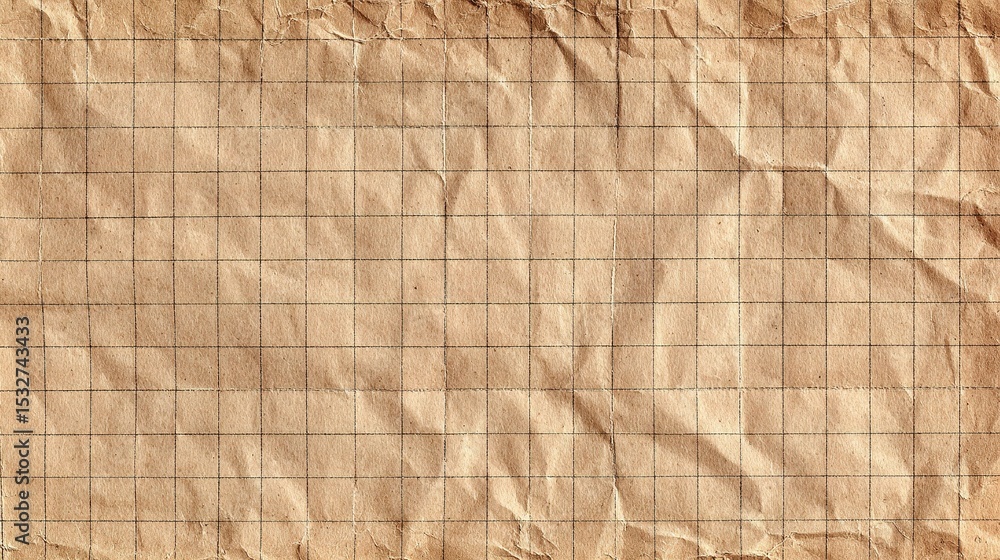 Poster crumpled old graph paper texture for creative background use