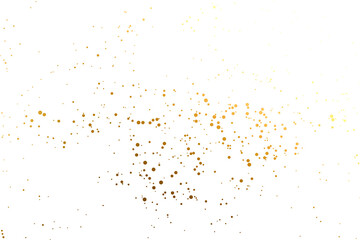 Golden dot confetti christmas isolated on white