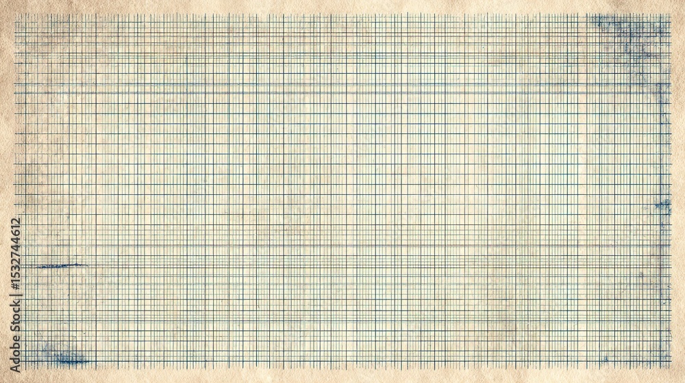 Poster vintage blueprint style graph paper background for design projects