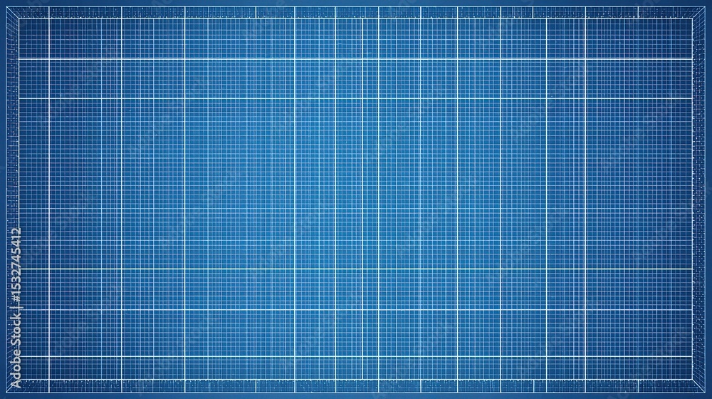 Aufkleber digital blueprint style paper background with grid design elements
