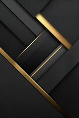 Abstract black gold geometric pattern background design