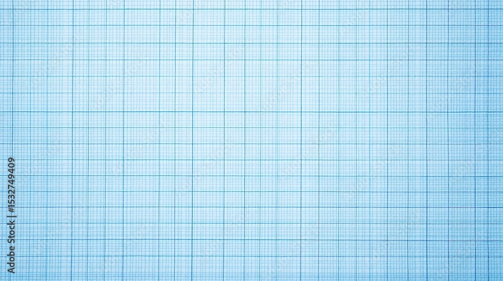 Poster high-quality blue grid paper sheet with subtle texture in 2d view