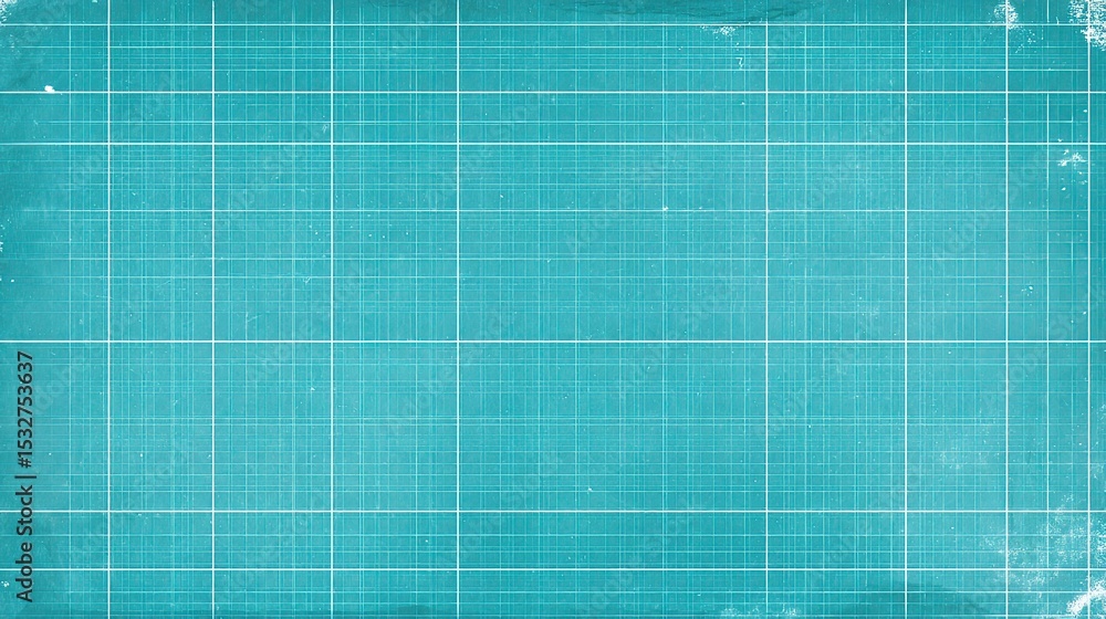 Aufkleber hand-sketched graph paper with teal grid background design