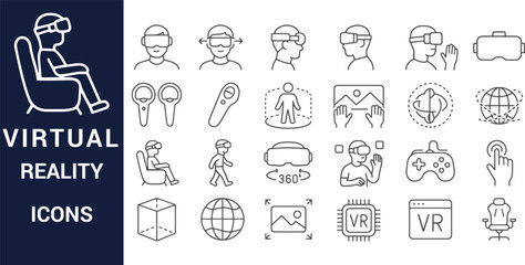 Virtual Reality Icons A Comprehensive Set of VR Graphics and Symbols