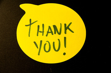 Yellow Emoji with “Thank You” Text on Black Background.