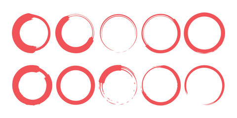 Red Circle logo and symbols Vectors, Drawn Circles Stock Vectors, Clipart and Illustrations
