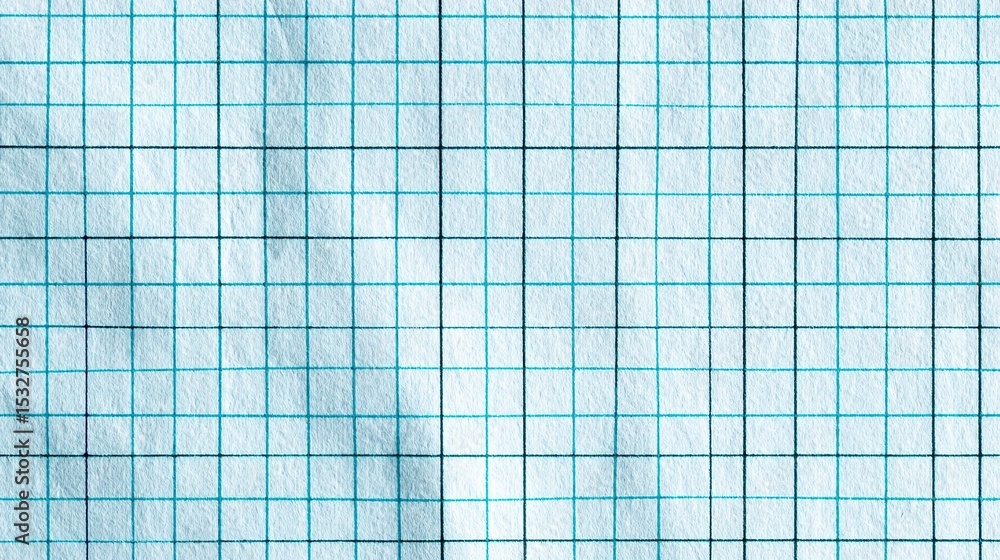 Aufkleber crisp graph paper background with black lines and blue grid pattern