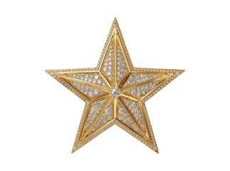 Luxurious gold diamond starburst pendant elegant jewelry, Isolated On Transparent Background