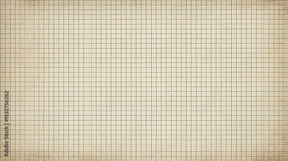 Poster beige graph paper grid with precise small squares for design use