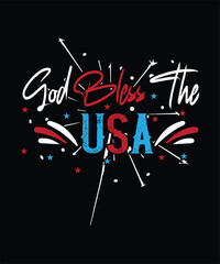 God Bless The USA t shirt design.