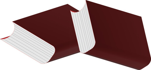 A Pair of Elegant Maroon-Colored Books with Crisp White Page Edges, Ready for Reading and Knowledge Acquisition.