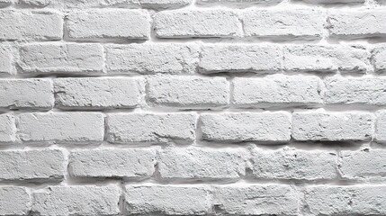 Obraz premium Textured White Brick Wall with Subtle Character for Background Use