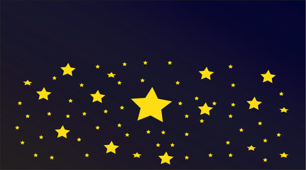 A Celestial Night Sky: A mesmerizing display of golden stars scattered across a deep, dark blue nocturnal expanse.