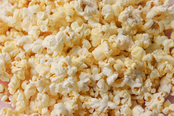 Close up of freshly popped popcorn