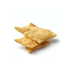 Crispy Fried Dough Crackers,  Salty Snack, Close-up Studio Shot