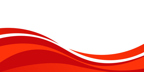 Vector red line background curve element with white space for text and message design, overlapping layers, vector