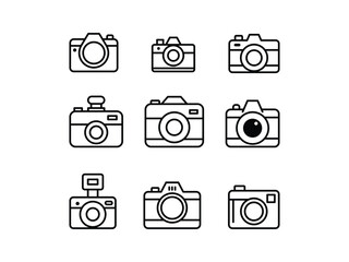 Collection of Camera icon logo designs Vector illustration
