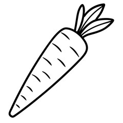 Carrot line art vector